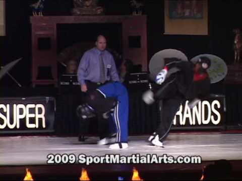 Juan Pablo Santiago v Leon Jefferson - Boys team sparring finals - 2009 NBL Supergrands