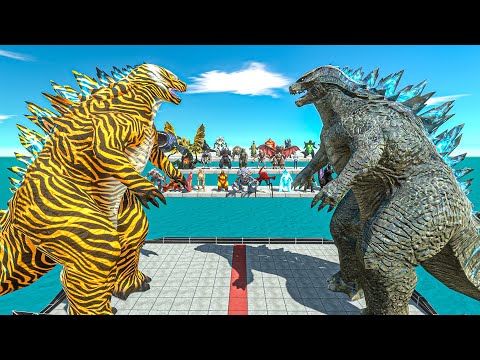 Secret War - 1vs1 Tiger Godzilla 2014 vs All Kaiju Monsters - Animal Revolt Battle Simulator