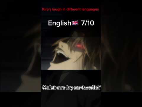 Kira’s laugh in different languages😳 #shorts #deathnote #anime #kira #lightyagami #light #yagami