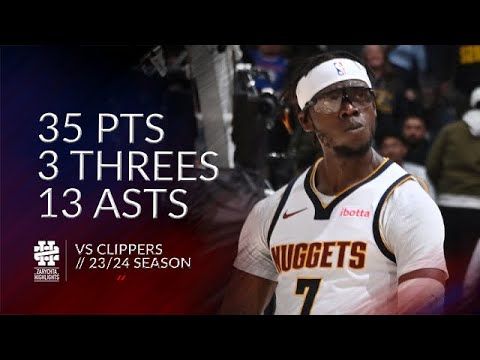 Reggie Jackson 35 pts 3 threes 13 asts vs Clippers 23/24 season
