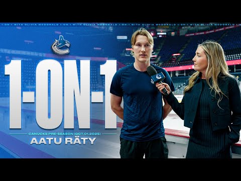 Aatu Räty 1-on-1 | Canucks at Flames (Oct 1, 2025)