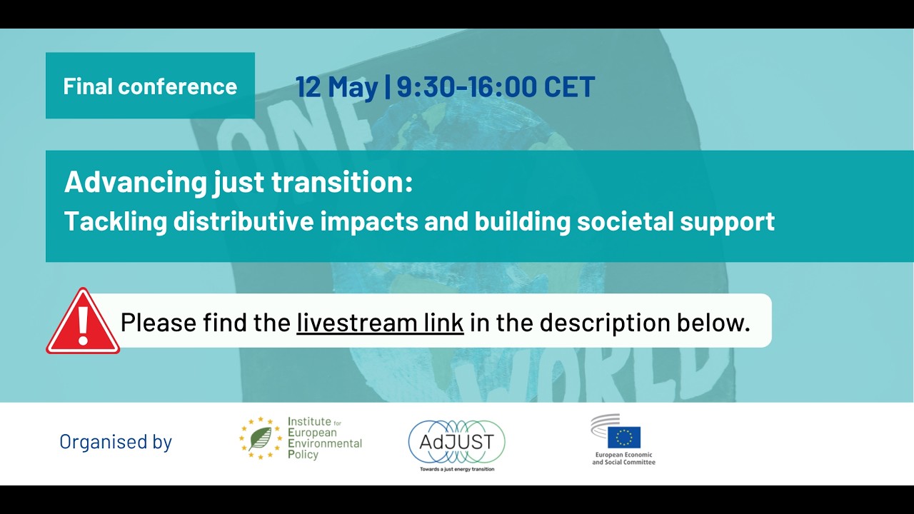 Advancing just transition: Insights from AdJUST Horizon Europe