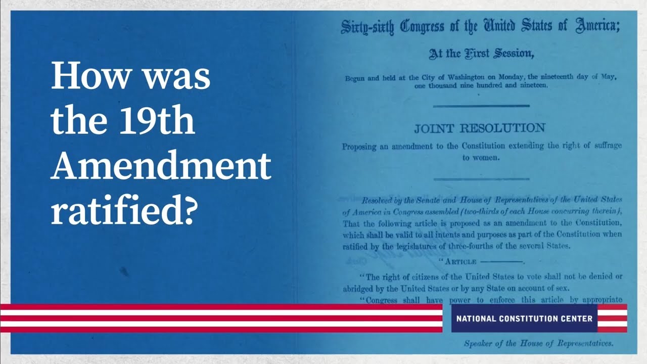 How was the 19th Amendment ratified?