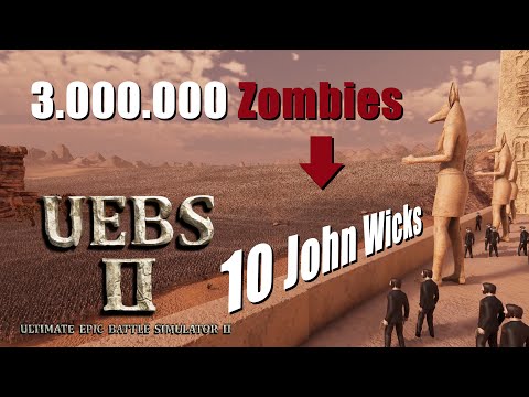 Can 10 John Wick units defeat 3 Million Zombies | Ultimate Epic Battle Simulator 2
