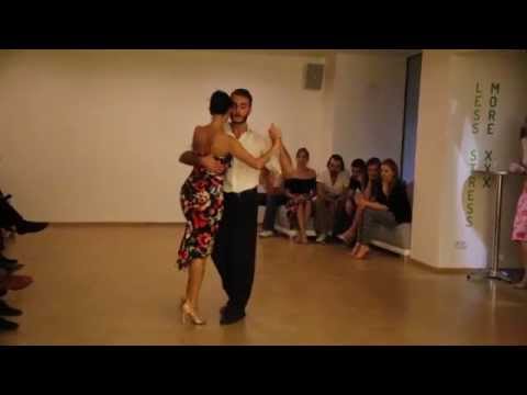  Gianpiero Galdi  and  Maria Filali  are  dancing  to  the  milonga  "  La milonga de mis perros  "  by  Francisco Canaro  in  2015