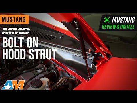 1999-2004 Mustang MMD Bolt On Hood Strut Kit - Black Review & Install
