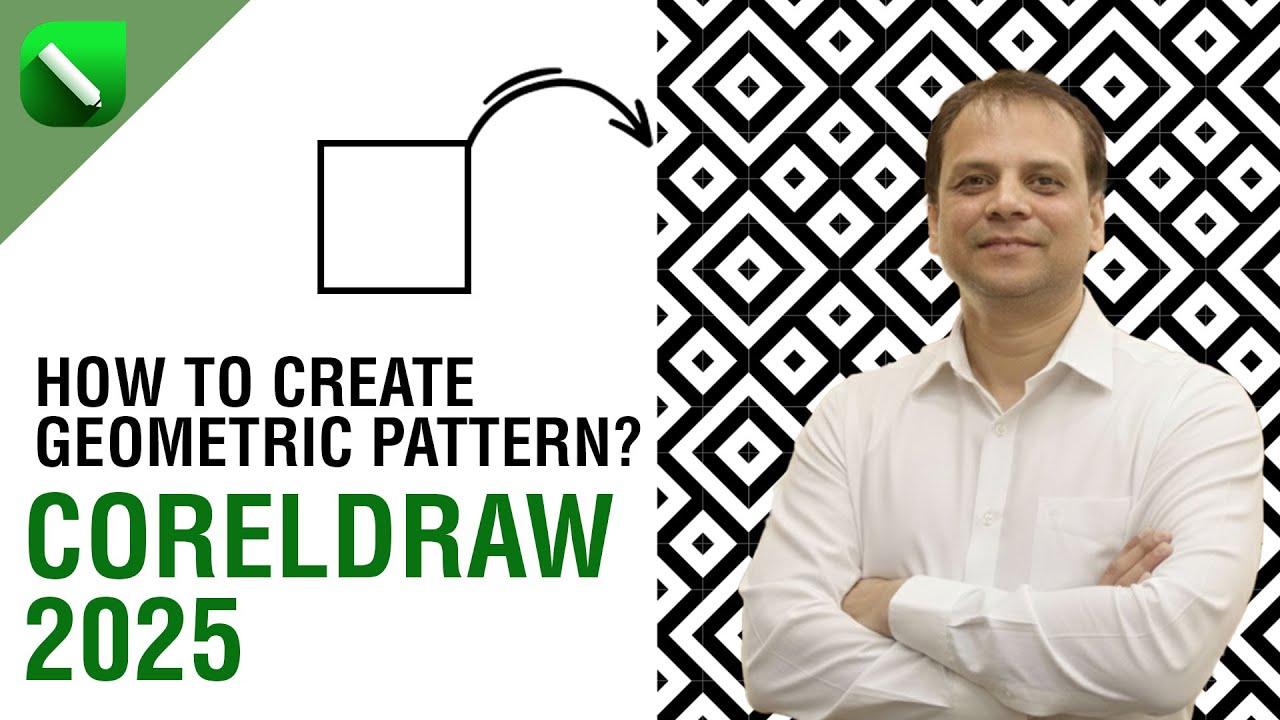 How to Create Seamless Geometric Pattern in CorelDRAW | Repeat Pattern Tutorial #coreldraw #pattern