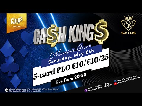 ♣️♦️Ca$h King$ Marcin's Game €10/€10/€25 5-card PLO Cash Game live from King's Resort 👑(table sound)