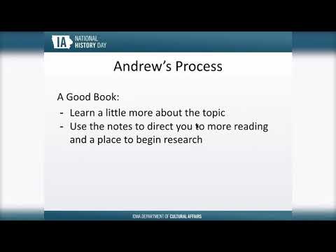 National History Day: Insider Tips: Research and the Annotated Bibliography