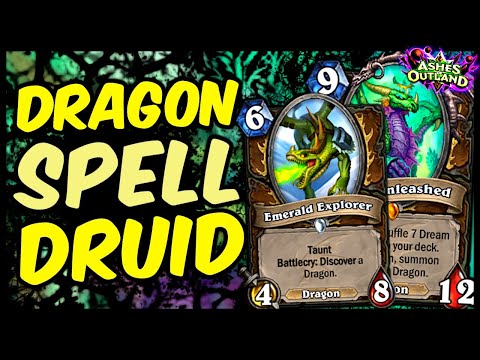 DESTROYING the LADDER with "Only Spellz" Druid | Dragon Spell Druid | ASHES OF OUTLAND | Hearthstone