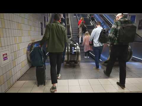 Sweden, Stockholm Central Station, 3X escalator