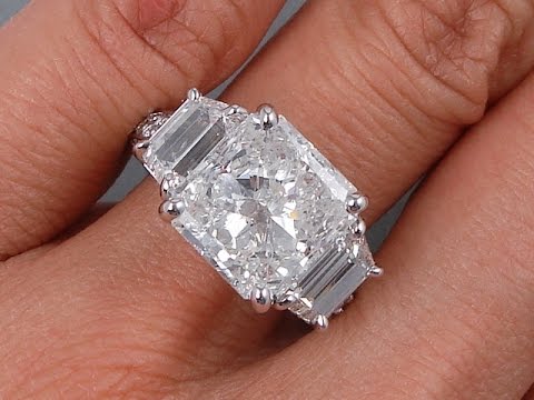 7.35 ctw Radiant Cut Diamond Engagement Ring - BigDiamondsUSA