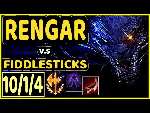 DARDOCH (RENGAR) vs FIDDLESTICKS - 10/1/4 KDA JUNGLE GAMEPLAY - NA Ranked GRANDMASTER