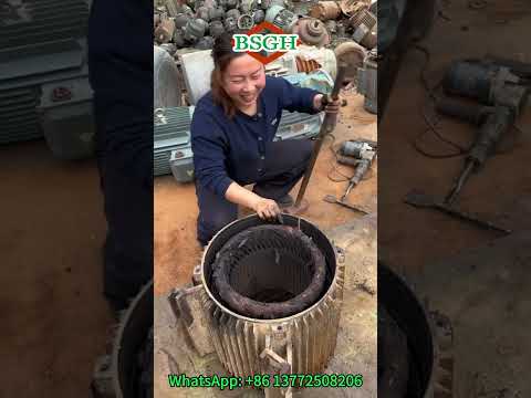 55KW Large Motor Disassembly Electric Motor Dismantling | How Much Copper Is In An Electric Motor