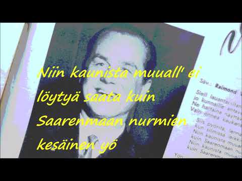 Georg Ots-  Saarenmaan valssi (lyrics)