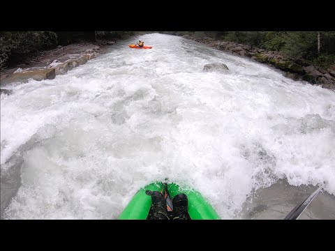 DRAU Packraft Packrafting Kajak Galitzenklamm  Leisach Slalomstrecke - Lienz Kosakenfriedhof Robfin