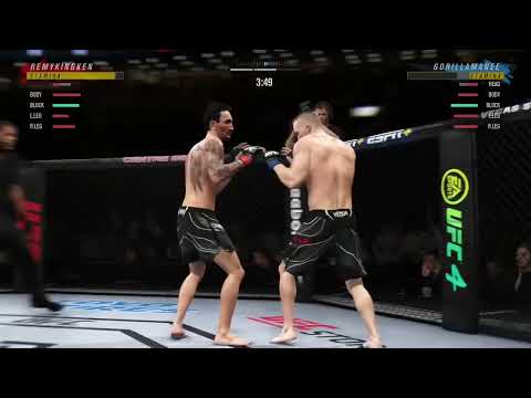 Flash Body KO!!!! Unexpected Flash KO from a Jumping Spin Kick!!! Ea Ufc 4 Max Holloway vs Gaethje