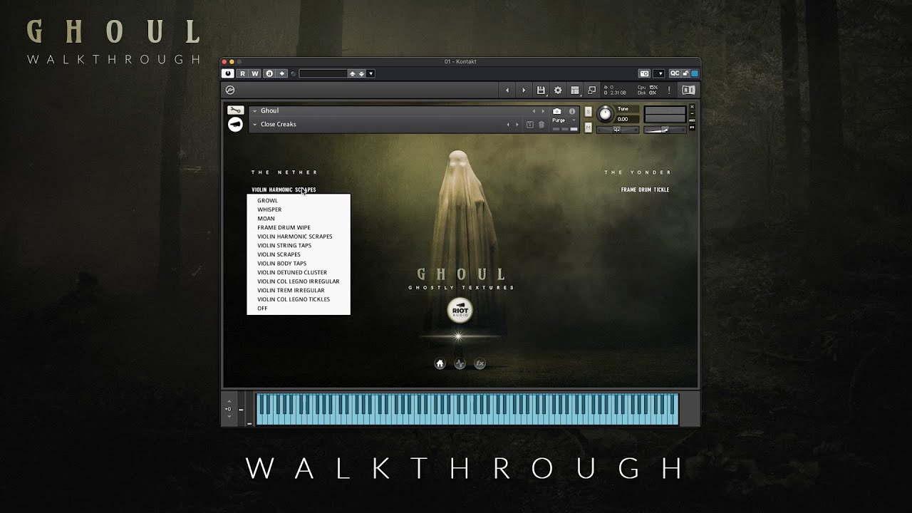 Walkthrough - GHOUL | Ghostly Textures for Kontakt ft. aleatoric violins and vocals