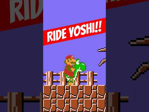 RIDE YOSHI in Super Mario Bros. (NES)!!