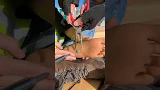 Construction worker said she felt a tickle in her foot 😳 Glad she&#39;s okay! #constructionsite #shorts