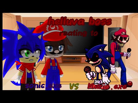 helluva boss reating to sonic.exe vs mario.exe