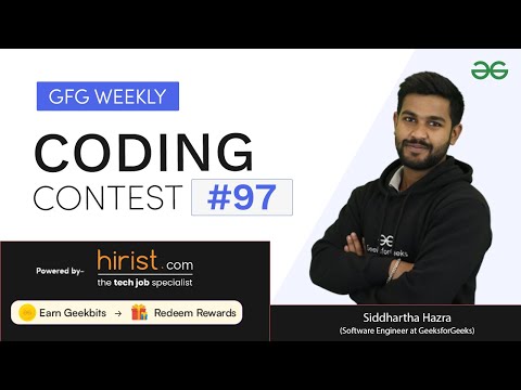 GFG Weekly Coding Contest - 97 Post Analysis | GeeksforGeeks Practice
