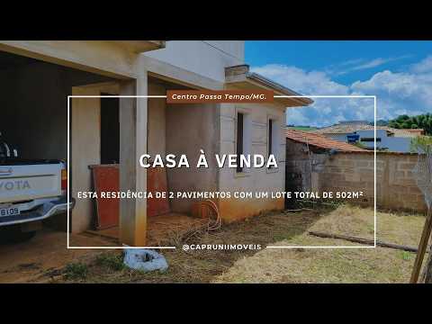 Casa à venda, 3 quartos, 1 suíte, 2 vagas, Centro - Passa Tempo/MG