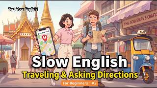 Everyday English Conversation Ep.1: Traveling & Asking Directions (10 Min A1-A2 Animation)