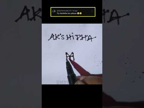 AKSHITHA name Logo Design || #shorts #viral #youtubeshort #shortsvideo #shortsfeed