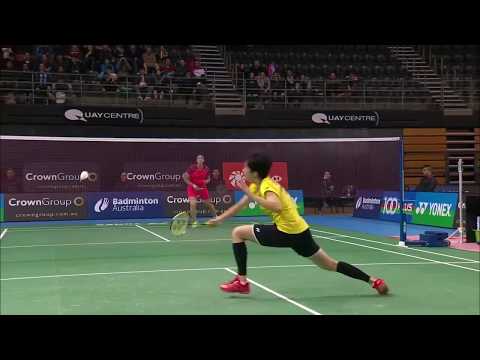 UMP2V9 - Obvious fault (no call needed) - shuttle flies sideways off racket