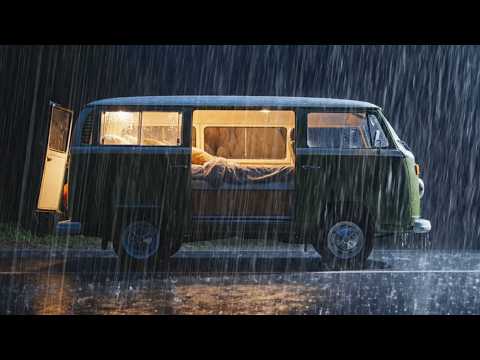 Heavy Rain for Deep Sleep 10 Hours Black Screen Powerful Storm Sounds No Thunder Relaxing Night Ambi