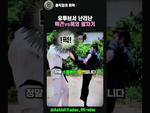 택견vs해외 ,유투브에서 난리 난 택견 발 차기ㄷㄷ #택견