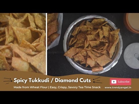 Spicy Tukkudi / Diamond Cuts| Made from Wheat Flour | Crispy, Savory Tea Time Snack | Diwali Snack