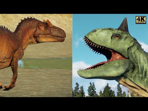 Allosaurus Max vs Carnivore Dinosaurs & Therizinosaurus | Jurassic World | Jurassic Park