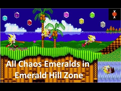 Sonic the Hedgehog 2 (Sega Genesis) - All 7 Chaos Emeralds in Emerald Hill Zone | hungrygoriya