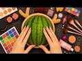 Satisfying Makeup ASMR On Watermelon 3