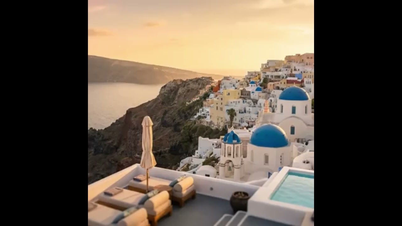 dream song, love at sunset oia at sunset, x 5, by cielo ardent