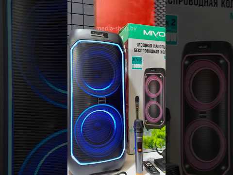 фото мощная напольная колонка патибокс mivo md-857 1000w  караоке с микрофоном и подсветкой, беспроводная 0