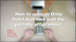 How to open an Onity hotel door lock with the portable programmer