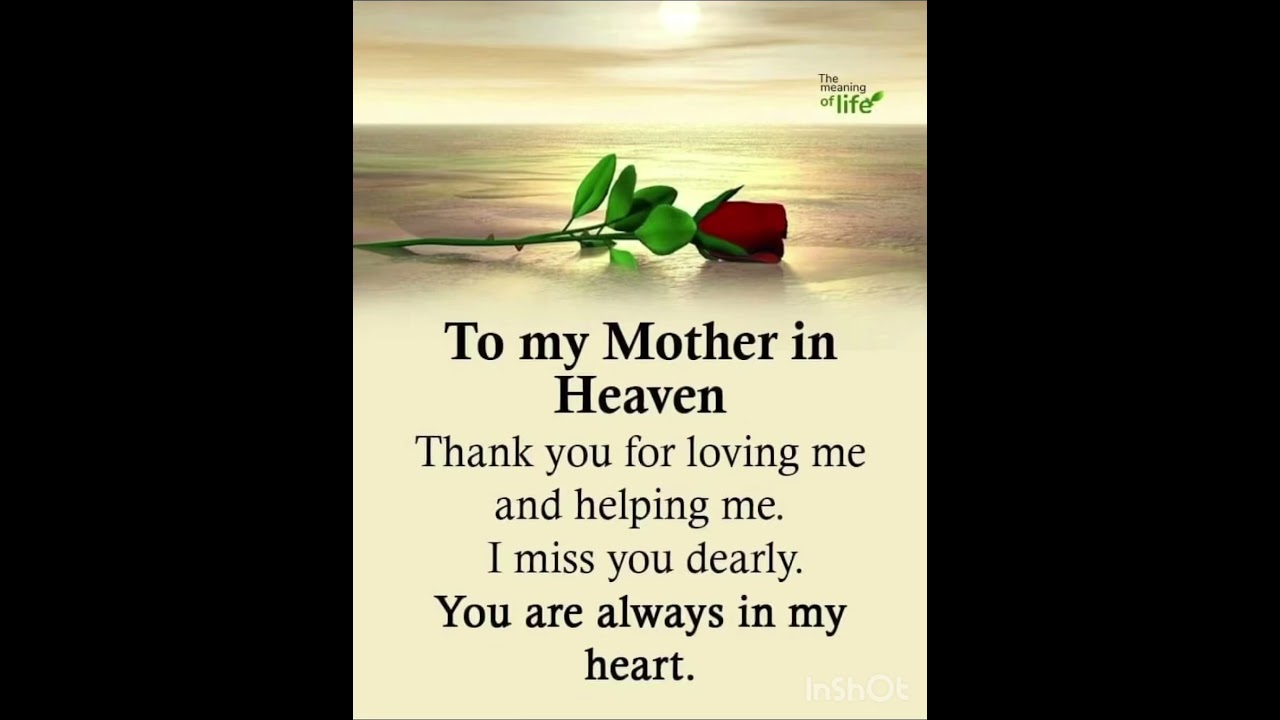 To my Mother in Heaven ❤️ | Thank you for loving me ❤️| quotes | #shortvideo #motivation #trending