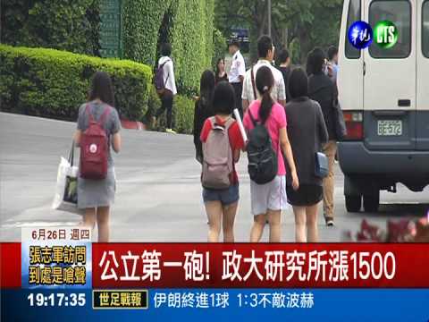 政大帶頭漲1500 研究生吃不消