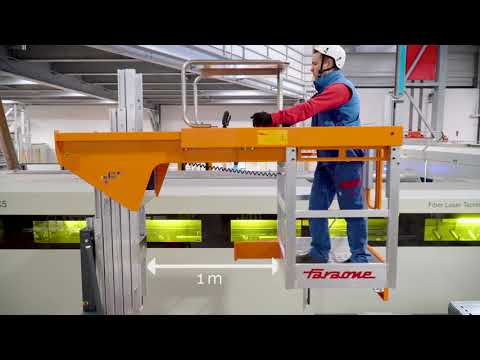 Nacelle verticale électrique à panier extensible - déporté