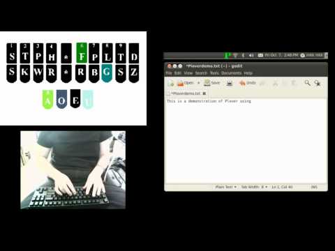 Demonstration of Plover with Qwerty Keyboard