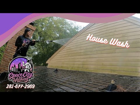 Soft washing exterior cleaning service video by Space City Washing
