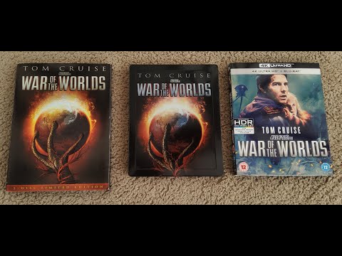 WAR OF THE WORLDS ~ 4K BLU-RAY , LIMITED EDITION BLU RAY STEELBOOK AND DVD COLLECTION
