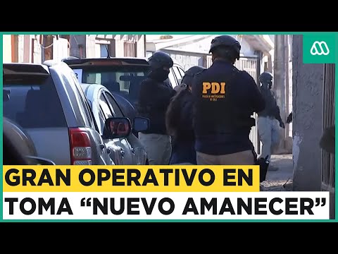 Operativo de PDI en Toma de Cerrillos: Más de mil uniformados allanan peligroso barrio