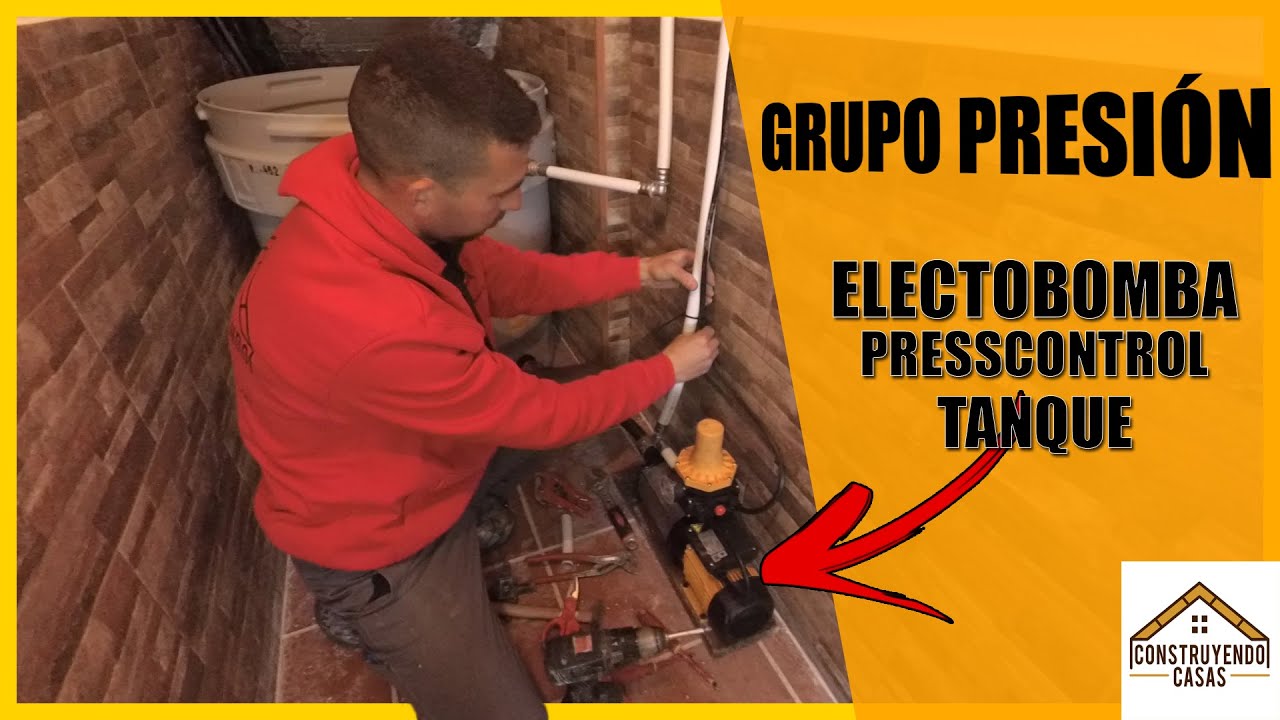 🔶 Como instalar GRUPO de PRESION de AGUA domestico 🔶 Con PRESSCONTROL y ELECTROBOMBA más TANQUE 350L