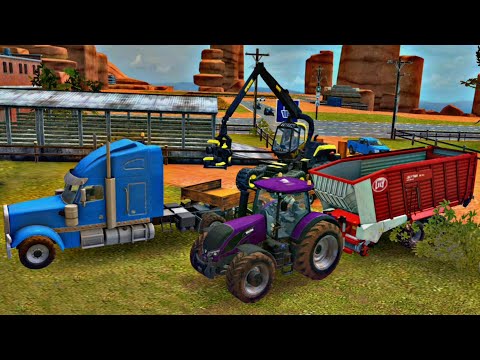 LOAD & TRANSPORT GRASS, MACHINE, GRAPES AND LEMONS WITH CASE TRACTORS - Farming Simulator 22