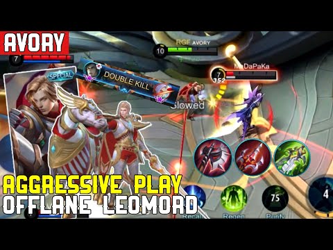 Aggressive Play! Offlane Leomord! [Top Global Leomord] Avory - Mobile Legends