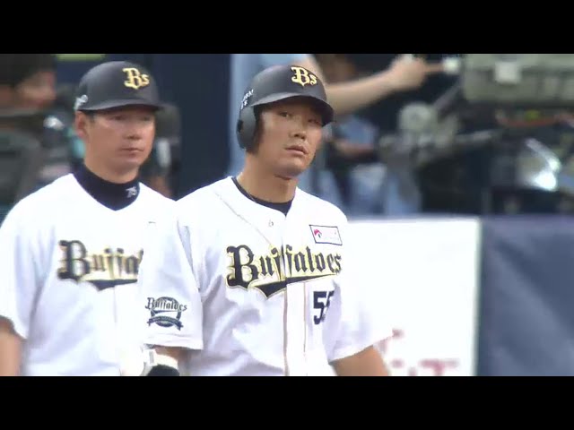 2回裏 バファローズT-岡田が先制タイムリー!! 先発の金子千尋に大きな援護点!! 2014/6/12 Bs-DB